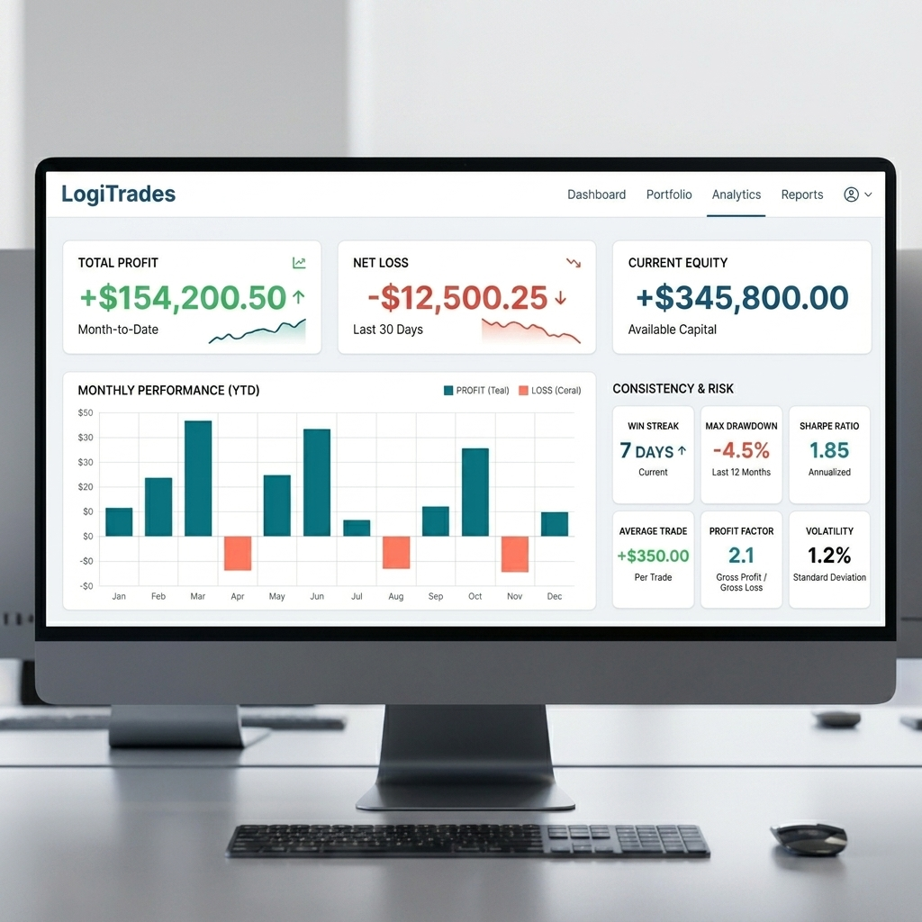 Detailed analytics view from LogiTrades